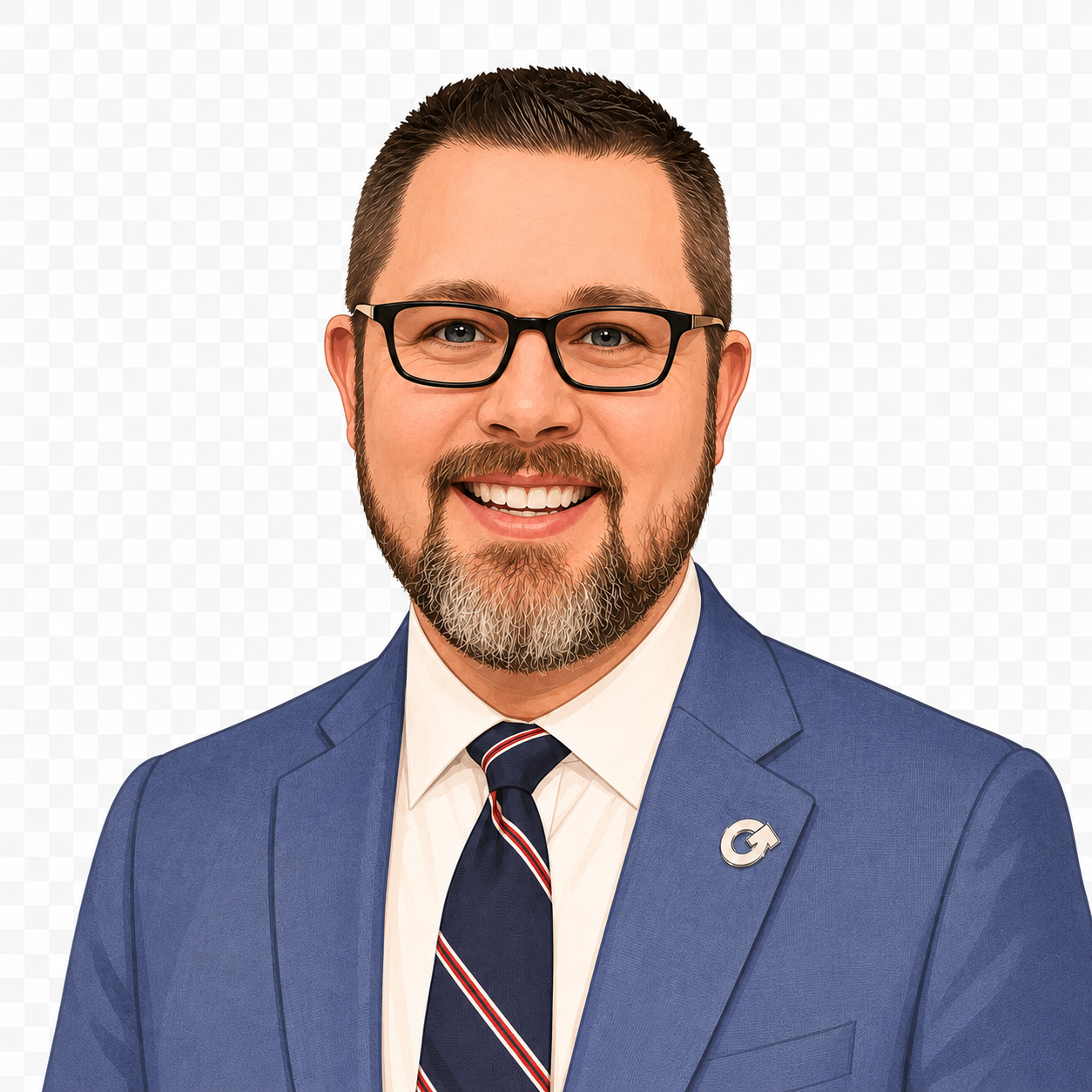 Illustrated portrait of Mike Kingsella